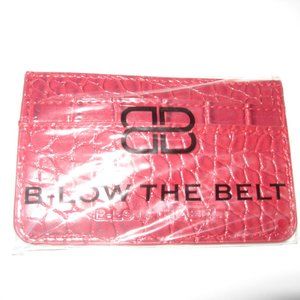 B-Low The Belt Red Croc Card Case NWT